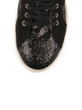 Saint Laurent - Antibe Glitter & Suede High-Top Sneaker - Black - ForwardModa