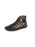 Saint Laurent - Bedford Calfskin Mid-Top Sneaker - Leopard Print Black - ForwardModa