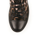 Saint Laurent - Bedford Calfskin Mid-Top Sneaker - Leopard Print Black - ForwardModa