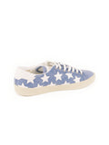 Star Embroidered Sneakers - White / Blue