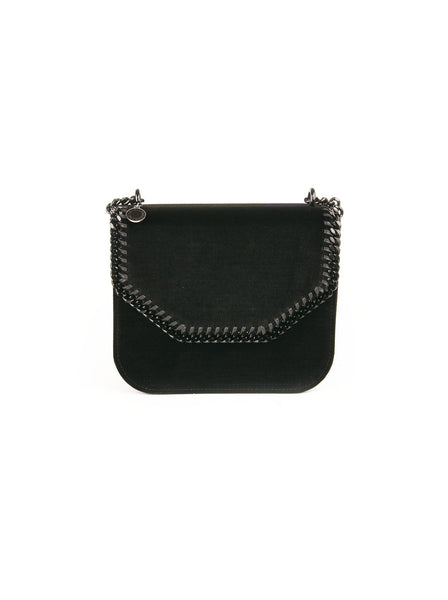 Falabella Velvet Shoulder Bag-  Black