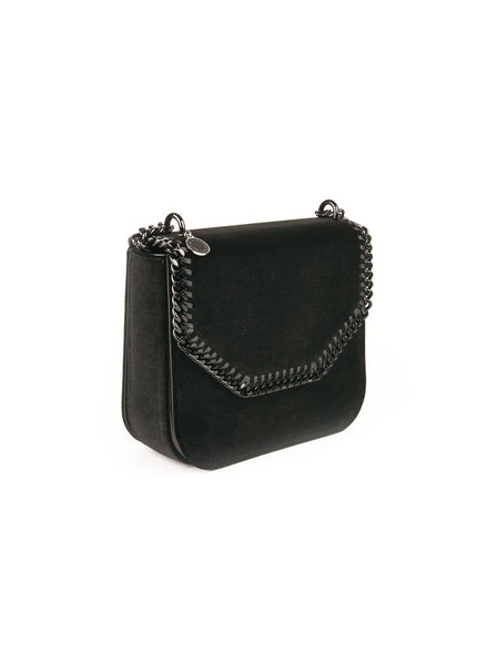 Falabella Velvet Shoulder Bag-  Black