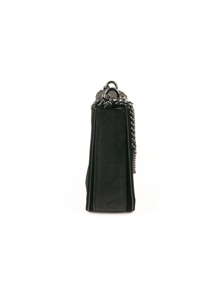 Falabella Velvet Shoulder Bag-  Black