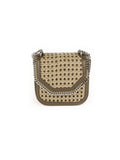 Wicker Mini Box Shoulder Bag - Green