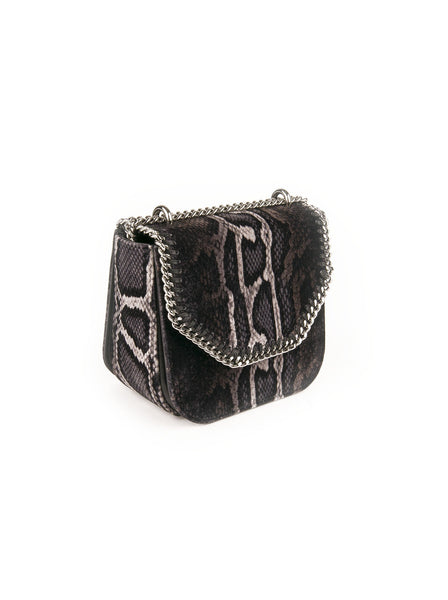 Velvet Jacquard Shoulder Bag - Black