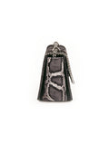 Velvet Jacquard Shoulder Bag - Black