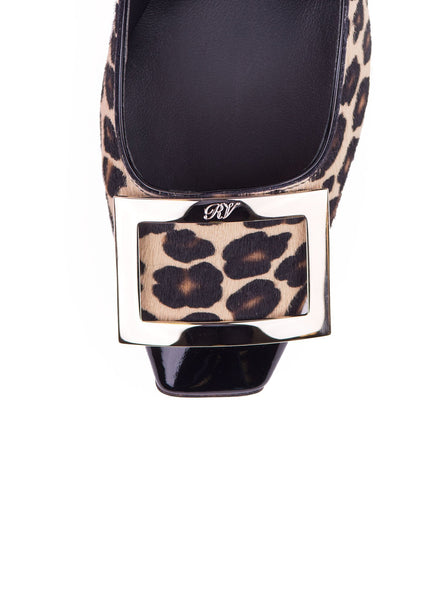 Roger Vivier - Belle Vivier Trompette Cut Pump - Leopard Print - ForwardModa