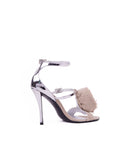 Rose N Roll Linen Sandal - Beige / Silver