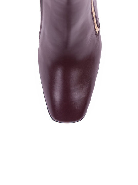 Polly Zip Ankle Bootie - Burgundy