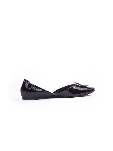 Roger Vivier - Ballerine Chips D'Orsay Flat - Black - ForwardModa