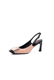 Slingback Cut Trompette - Black / Rose Salmon