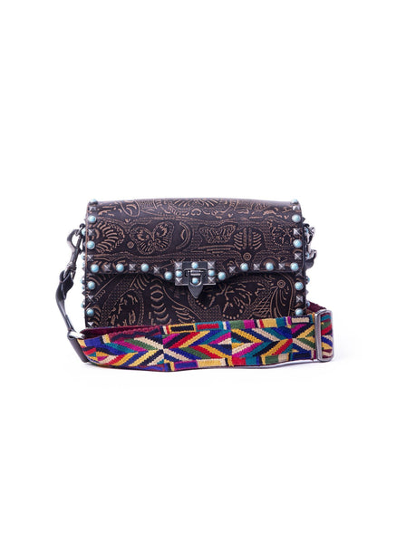 Guitar Rockstud Rolling Bag - Brown / Black