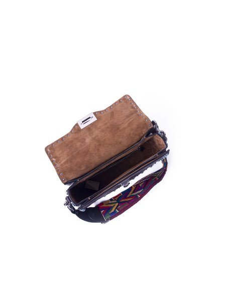 Guitar Rockstud Rolling Bag - Brown / Black