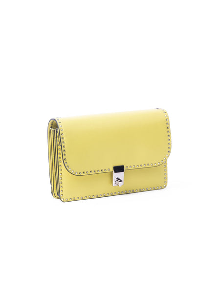 Garavani Stud Stitching Shoulder Bag - Yellow