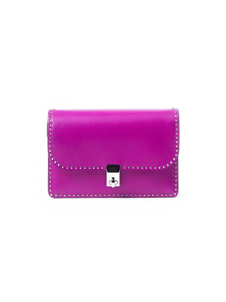 Garavani Stud Stitching Shoulder Bag - Fuschia