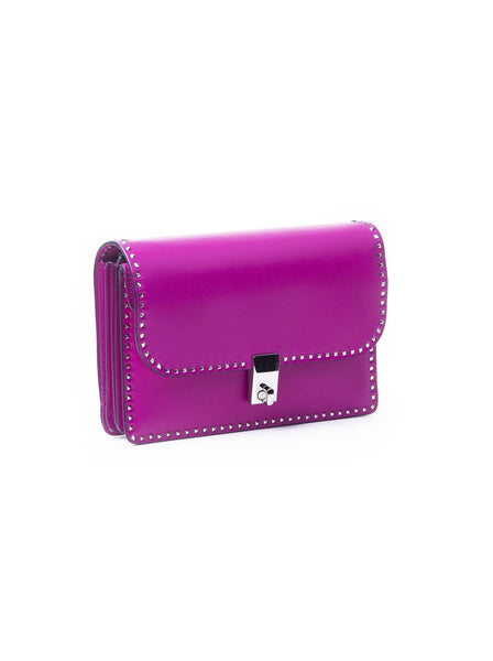 Garavani Stud Stitching Shoulder Bag - Fuschia