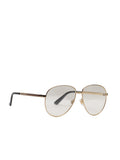 Gucci - Aviator Metal Sunglasses - Gold / Transparent - ForwardModa