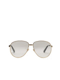 Gucci - Aviator Metal Sunglasses - Gold / Transparent - ForwardModa
