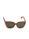 Square Acetate Sunglasses - Havana / Green