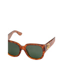 Square Acetate Sunglasses - Havana / Green
