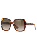 GG0096S-002 Square Sunglasses - Havana Brown / Brown Gradient