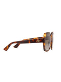 GG0096S-002 Square Sunglasses - Havana Brown / Brown Gradient