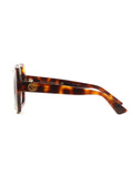 GG0096S-002 Square Sunglasses - Havana Brown / Brown Gradient