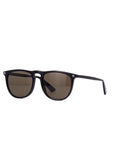 GG0120S-001 Square Sunglasses - Black / Brown