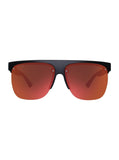 GG0171S-001 Rectangular Sunglasses - Black / Orange Mirrored