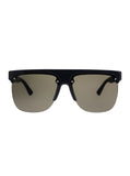 GG0171S-004 Rectangular Sunglasses - Blue / Brown