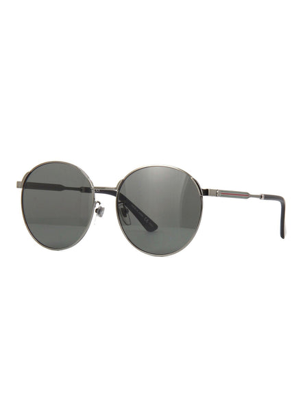 GG0206SK-002 Round Sunglasses - Ruthenium / Gray