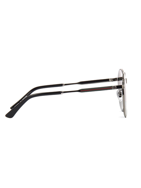 GG0206SK-002 Round Sunglasses - Ruthenium / Gray