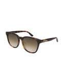 GG0232SK-003 Square Sunglasses - Havana Brown / Brown Gradient