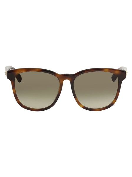 GG0232SK-003 Square Sunglasses - Havana Brown / Brown Gradient