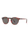 Gregory Peck Round Sunglasses - Palmier Rouge / Carbon Gray