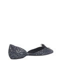 Dorsay Sexy Suede Choc Chips Flats - Navy / Silver