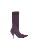 Jersey Sport Sock Bootie - Burgundy