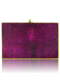 Stingray Ridged Rectangle Clutch - Champagne Volcano