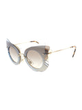 Layered Butterfly SMU 02S VA0-0A7 Sunglasses - Azure & Hazelnut / Gray Gradient