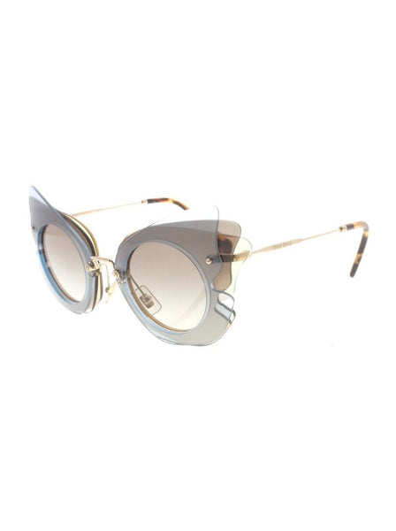 Layered Butterfly SMU 02S VA0-0A7 Sunglasses - Azure & Hazelnut / Gray Gradient