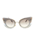 Layered Butterfly SMU 02S VA0-0A7 Sunglasses - Azure & Hazelnut / Gray Gradient