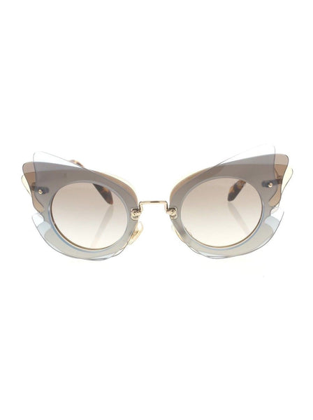 Layered Butterfly SMU 02S VA0-0A7 Sunglasses - Azure & Hazelnut / Gray Gradient