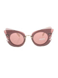 Layered Butterfly SMU 02S VA5-0A0 Sunglasses - Dark Brown & Pink / Pink Gradient