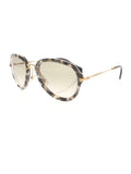 Miu Miu - Aviator SMU 03Q DHE-3H2 Sunglasses - Gray Havana & Gold / Gray Gradient - ForwardModa