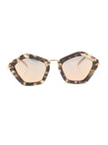 Geometric SMU 06O UBB-2D2 Sunglasses - Beige Havana / Gray Rose Mirrored