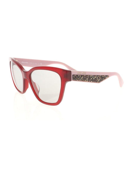 Miu Miu - Cat Eye SMU 06R TKW-5J0 Sunglasses - Polished Red & Pink / Gray Gradient - ForwardModa
