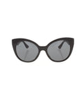 Miu Miu - Cat Eye SMU 07R 1AB-1A1 Sunglasses - Polished Black / Gray Gradient - ForwardModa