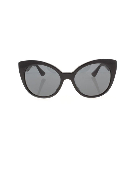 Miu Miu - Cat Eye SMU 07R 1AB-1A1 Sunglasses - Polished Black / Gray Gradient - ForwardModa