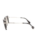 Semi Rimless SMU 10Q 1AB-0A7 Sunglasses - Matte Black & Silver / Gray Gradient