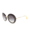 Reveal SMU 10R U6E-5D1 Sunglasses - Antique Gold & Yellow / Gray Gradient